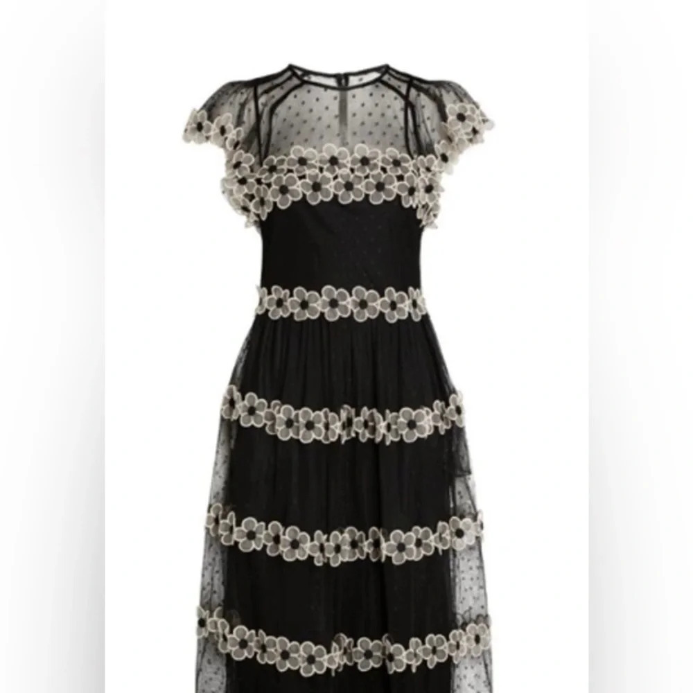 ! Red Valentino dress in tulle with floral applications sz 38